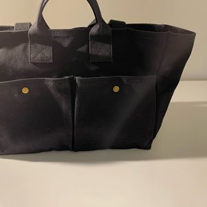 Madewell Canvas Black Commuter Tote in pristine condition.